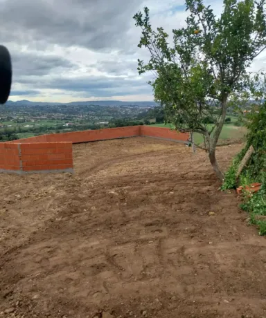 Zona de trabajo allanada